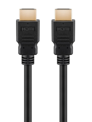 GOOBAY καλώδιο HDMI 2.0 60620 με Ethernet, 4K/60Hz, 18 Gbps, 1m, μαύρο