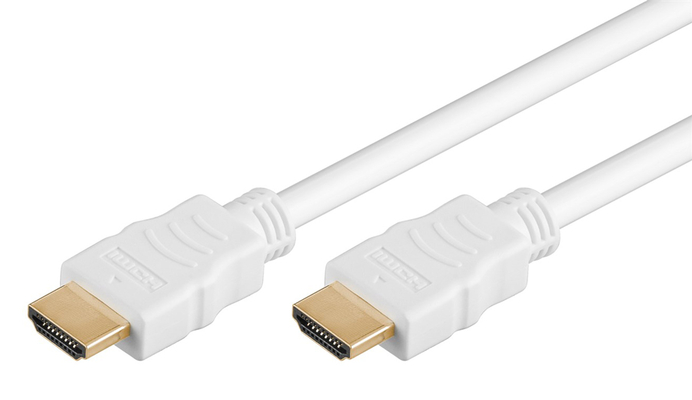 GOOBAY καλώδιο HDMI 2.0 61020 με Ethernet, 4K/60Hz, 18 Gbps, 2m, λευκό