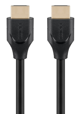 GOOBAY καλώδιο HDMI 2.1 61637, Ethernet ARC 8K/60Hz 48 Gbps, 0.5m, μαύρο
