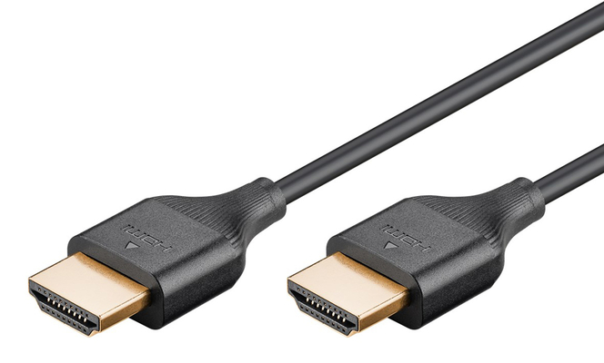 GOOBAY καλώδιο HDMI 75294 με Ethernet, slim, 4K/60Hz, 18 Gbps, 2m, μαύρο