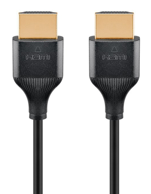 GOOBAY καλώδιο HDMI 75297 με Ethernet, slim, 8K/60Hz, 48 Gbps, 0.5m, μαύρο