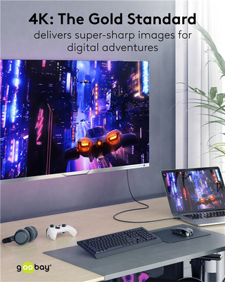 GOOBAY καλώδιο HDMI 80105 με Ethernet, soft, 4K/60Hz, 18 Gbps, 5m, μαύρο