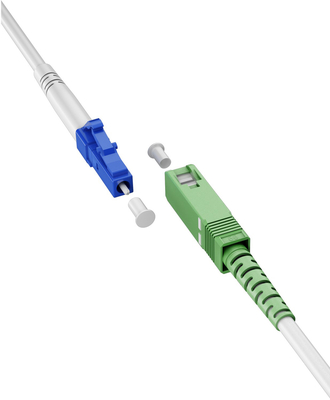GOOBAY καλώδιο οπτικής ίνας SC-APC σε LC-UPC 59607, Singlemode OS2, 0.5m, λευκό