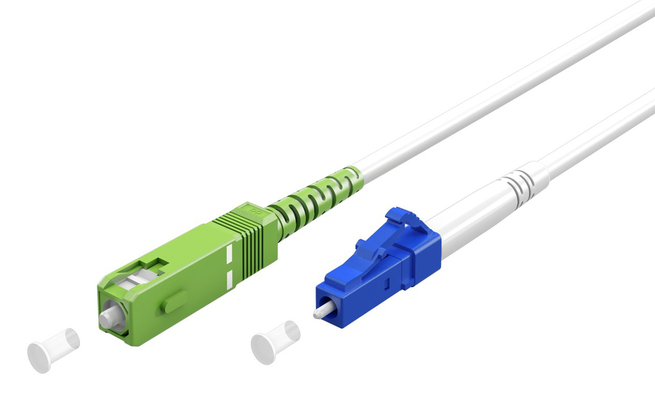 GOOBAY καλώδιο οπτικής ίνας SC-APC σε LC-UPC 59608, Singlemode OS2, 1m, λευκό