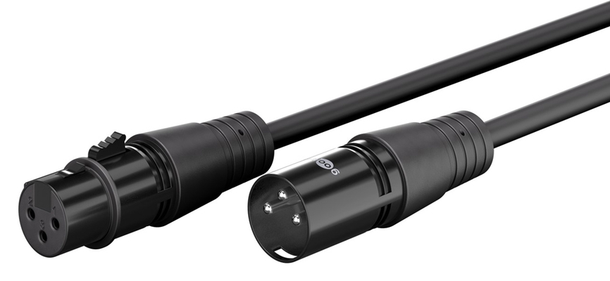 GOOBAY καλώδιο προέκτασης ήχου XLR 80029, 2m, μαύρο