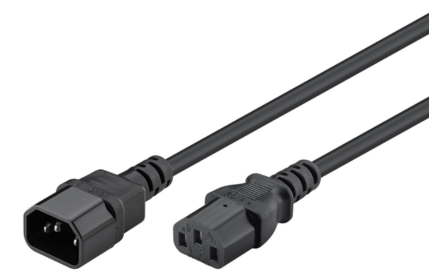 GOOBAY καλώδιο προέκτασης τροφοδοσίας 68602, 0.75mm², 1.5m, μαύρο