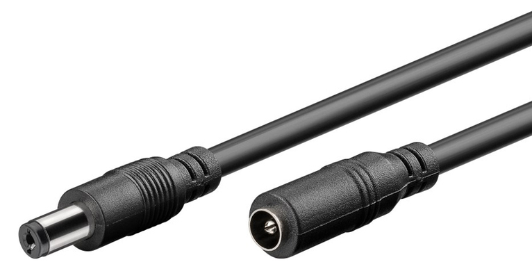 GOOBAY καλώδιο προέκτασης τροφοδοσίας 71400, 5.5x2.1mm, 10m, μαύρο