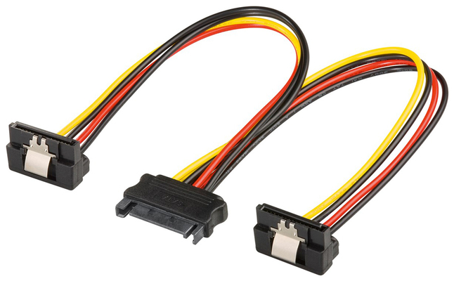 GOOBAY καλώδιο SATA Standard σε 2 SATA-Standard 90 °, 0.2m