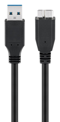 GOOBAY καλώδιο USB 3.0 σε USB 3.0 micro Τype B 95026, 1.8m, μαύρο