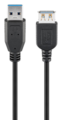GOOBAY καλώδιο USB 3.0 σε USB (F) 95726, copper, 5m, μαύρο