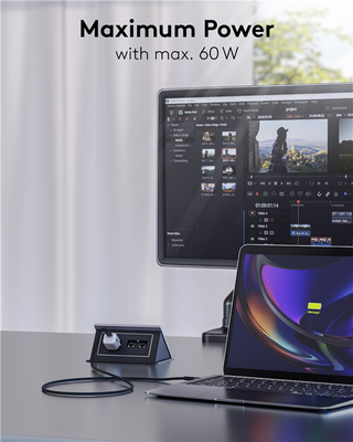 GOOBAY καλώδιο USB-C 73954, 60W, 480Mbps, 2m, μαύρο