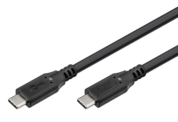 GOOBAY καλώδιο USB-C 74196, USB4, 100W, 20Gbps, 4K/60Hz, 1.5m, μαύρο
