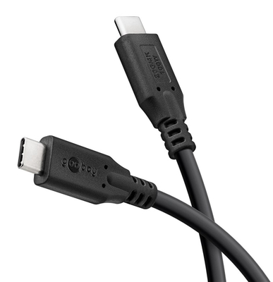 GOOBAY καλώδιο USB-C 74198, USB4, 100W, 20Gbps, 4K/60Hz, 3m, μαύρο