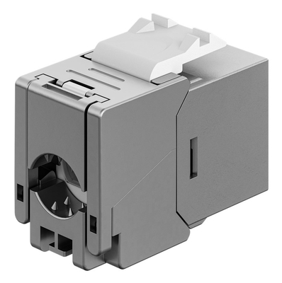 GOOBAY Keystone module RJ45 77942, CAT 6A STP, slim & short, toolfree, ασημί