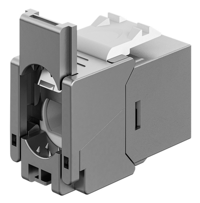 GOOBAY Keystone module RJ45 77942, CAT 6A STP, slim & short, toolfree, ασημί