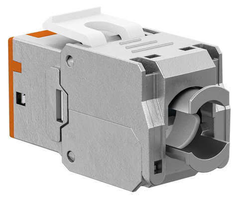 GOOBAY Keystone module RJ45 77947, CAT 6A STP, slim, toolfree, ασημί/πορτοκαλί
