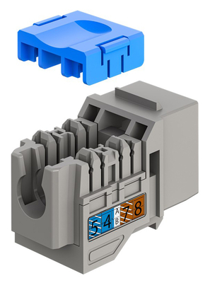 GOOBAY Keystone module RJ45 77951, CAT 6A UTP, slim & short, toolfree, γκρι