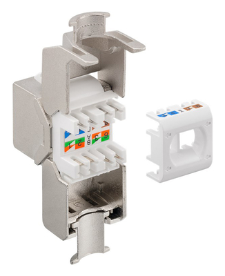 GOOBAY keystone module RJ45 CΑΤ 8.1 61129, STP, 2000 MHz, GHMT, ασημί