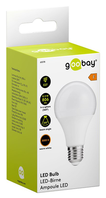 GOOBAY LED λάμπα bulb 65378, E27, 8.5W, 3000K, 806lm