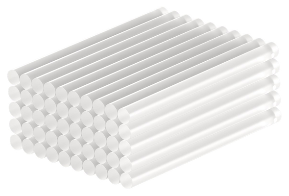 GOOBAY ράβδοι σιλικόνης 77853, Φ11mm x 200mm, διάφανο, 50τμχ