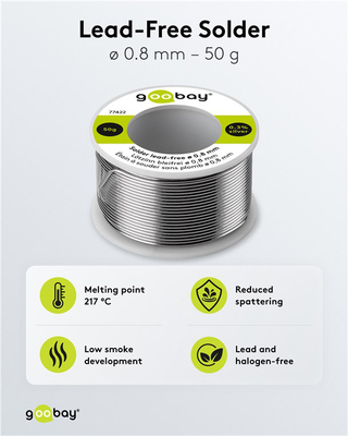 GOOBAY σύρμα συγκόλλησης 77422, Φ0.8mm, lead free, 50g