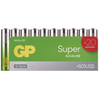 GP Super Alkaline G-TECH LR03 / AAA Alkaline Battery 20pcs (GPB20951)