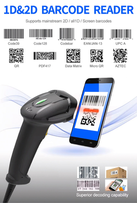 GTCODESTAR barcode scanner X-760H, 1D & 2D, ενσύρματο, μαύρο