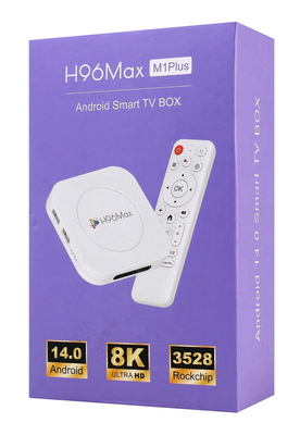 H96 MAX TV Box M1 Plus, 8K, 4/32GB, WiFi 6, Bluetooth, Android 14