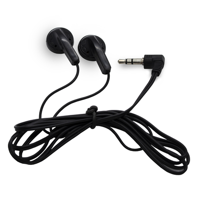 Hands Free 3.5mm Χωρίς Μικρόφωνο Κατάλληλα για Διαλέξεις και Ηχητικές Ξεναγήσεις 1.2m Μαύρα