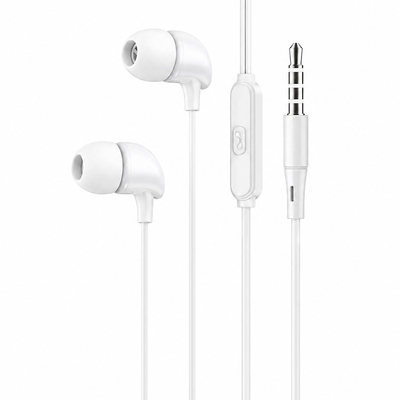 Hands Free Hoco. DM38 Believer Stereo 3.5mm με Μικρόφωνο 1.2m Λευκά