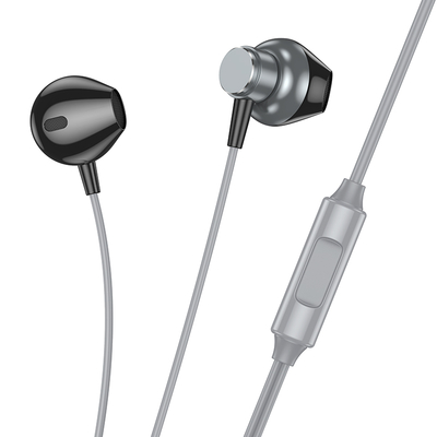 Hands Free Hoco M125 Smart Earphones Stereo 3.5mm με Μικρόφωνο και Πλήκτρο Λειτουργίας 1.2m Γκρι