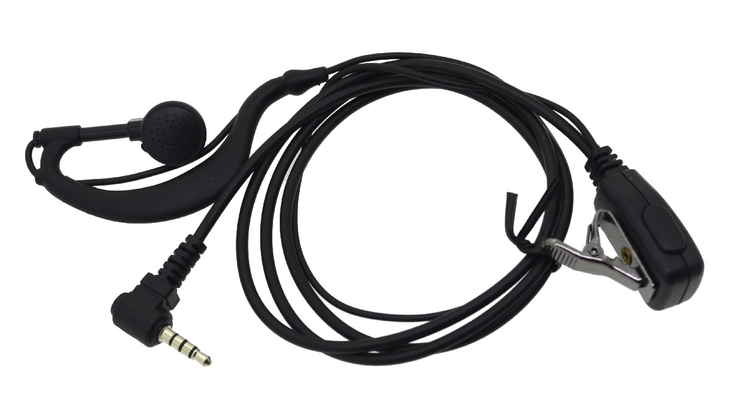 Hands Free Mono Ancus HiConnect 3.5mm με πλήκτρο απάντησης για Walkie Talkie Μαύρο Bulk