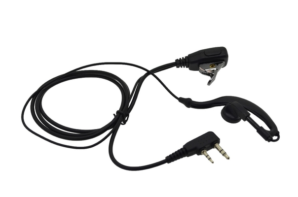 Hands Free Mono Ancus HiConnect με διπλό κονέκτορα 2.5mm & 3.5mm με πλήκτρο απάντησης για Walkie Talkie Μαύρο Bulk