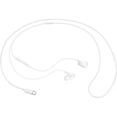 Hands Free Stereo Samsung Earphones EO-IC100BW USB-C Λευκό με Μικρόφωνο και Πλήκτρο Λειτουργίας 1.2m