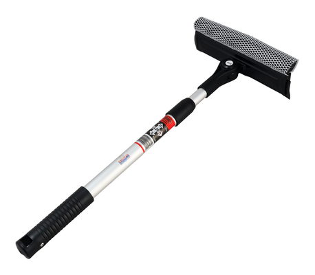 HEYNER καθαριστής τζαμιών 407300, τηλεσκοπικός έως 80cm, ασημί/μαύρος
