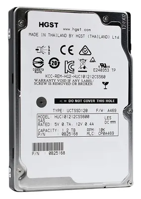 HGST used SAS HDD HUC101212CSS600, 1.2TB, 10K RPM, 6Gb/s, 2.5"