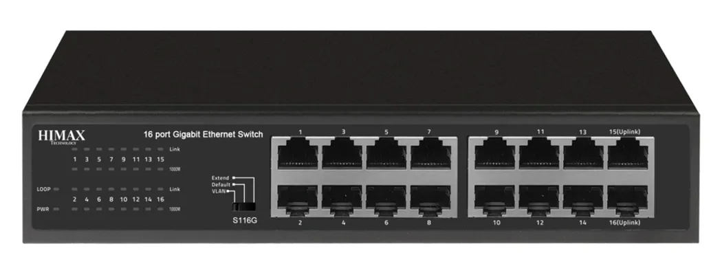 HIMAX switch S116G, 16x Ethernet θύρες, έως 1000Mbps