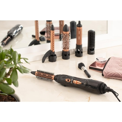 Ηλεκτρική Βούρτσα Μαλλιών Sencor SHS 8401BK 1000W Keratin με 5 Εναλλάξιμα Εξαρτήματα και 2 Επιλογές Θερμοκρασίας
