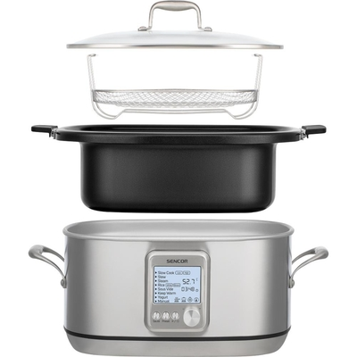 Ηλεκτρική Γάστρα με Χωρητικότητα 6lt 1250W Sencor SPR 7200SS Ασημί