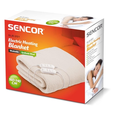 Ηλεκτρική Κουβέρτα (Υπόστρωμα) Sencor SUB 291 Διπλή 120W Λευκή