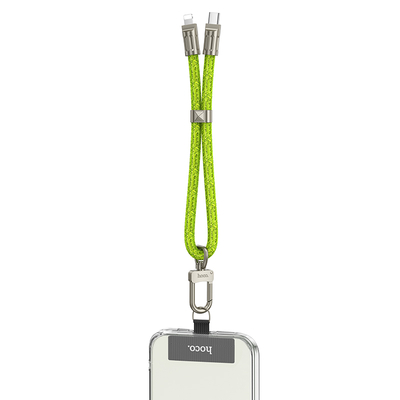 Hoco GH5 Καλώδιο Φόρτισης/Λουράκι Καρπού USB-C σε Lightning PD20W Braided Πράσινο 22cm