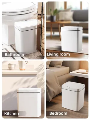 HOME USE κάδος απορριμμάτων HUH-0252 με φωτοκύτταρο, 11.5lt, λευκός