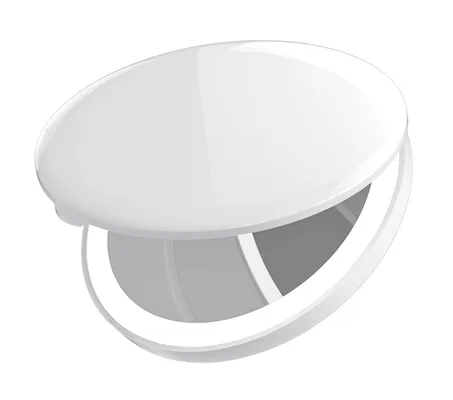 HOME USE καθρέφτης χειρός HUH-0184 με LED φως, 1x/3x zoom 180mAh, λευκός