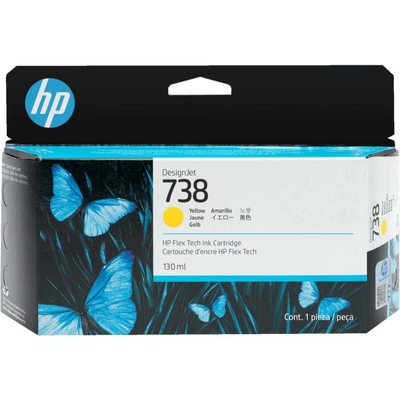 HP Μελάνι Inkjet No.738 130-ML Yellow DesignJet (498N7A) (HP498N7A)