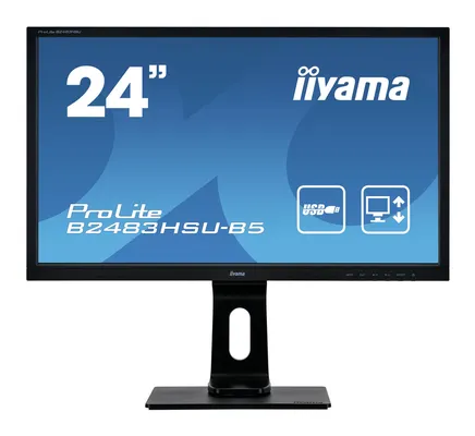 IIYAMA used Οθόνη B2483HSU LED, 24" 1920x1080, VGA/DVI/DisplayPort, Grade B
