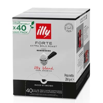 illy Forte (Extra Dark Roast) ESE Coffee Pods 44mm Box of 40 (A131) (ILLA131)