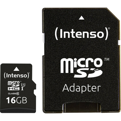 INTENSO microSDHC Card 16GB Class 10 UHS-I Premium with Adapter (3423470) (INTE3423470)