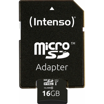 INTENSO microSDHC Card 16GB Class 10 UHS-I Professional with Adapter (3433470) (INTE3433470)
