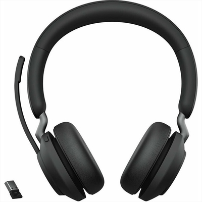 JABRA Evolve2 65 Wireless Stereo Headset MS USB-A Link 380a Black (26599-999-999) (JAB26599-999-999)