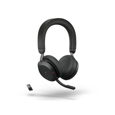 JABRA Evolve2 75 Wireless Stereo Headset MS USB-A Link 380a Black (27599-999-999) (JAB27599-999-999)
